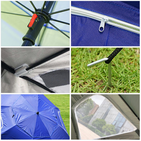 Beach Umbrella Beach Tent UV Protected Blue Colour - Image 19