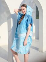 Beach Towel Adult Hoodie Towel Microfiber Quick Dry Sand Free One Size - Image 8