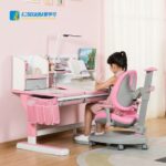 Ergonomic Kid's Study Desk and Chair Height Adjustable Pink Colour Children Desk - Image 4