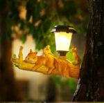 Solar LED Garden Light Outdoor Light Garden Decoration - Sleeping Squirrel - Image 2