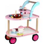 Wooden Kitchen Toy Simulation Ice Cream Cart Pretend Play - Image 4