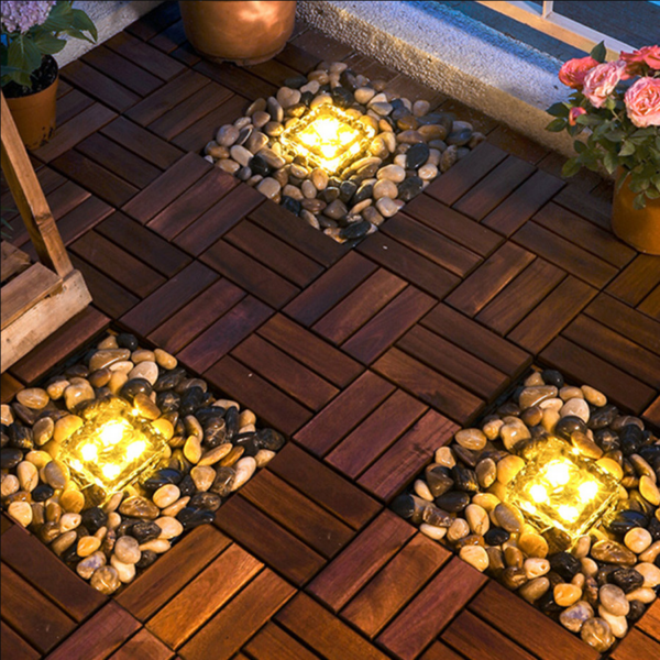 Outdoor Garden Waterproof Solar LED Light Ice Brick Style - Image 11