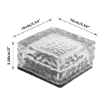 Outdoor Garden Waterproof Solar LED Light Ice Brick Style - Image 3