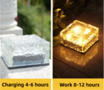 Outdoor Garden Waterproof Solar LED Light Ice Brick Style - Image 2