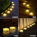 Outdoor Garden Waterproof Solar LED Light Ice Brick Style - Image 7
