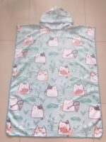 Beach Towel Kids Hoodie Towel Microfiber Quick Dry Sand Free - Size L - Image 11