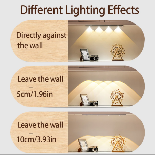LED Night Light Under Cabinet Light USB Rechargeable Motion Sensor 40cm 3 lights - Image 5