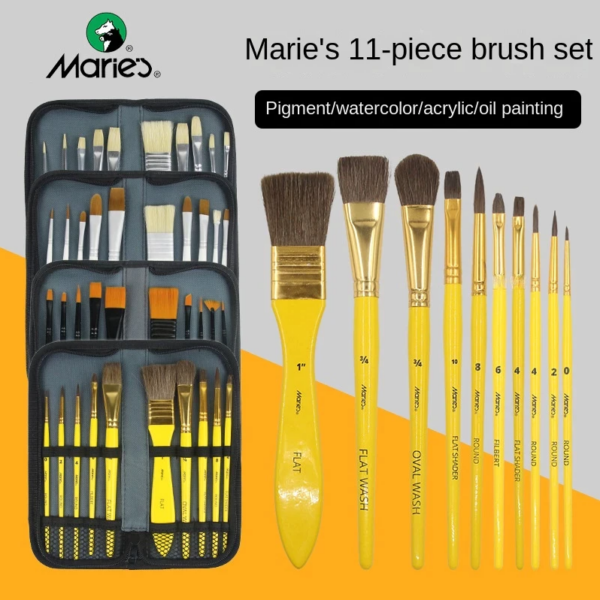 Maries Paint Brush Set 11 Pieces Gouache Brush Painting Set - Image 8