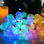Solar USB String Light Garden Xmas Decoration 7m 50Led 2.4cm Crystal ball RGB - Image 2