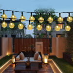 Solar USB String Light Garden Xmas Decoration 7m 50Led 2.4cm Crystal ball warm - Image 7