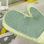 Heat Resistant Gloves Oven Mitts Silicone Non-slip Kitchen Gloves 1 Pair Green - Image 4