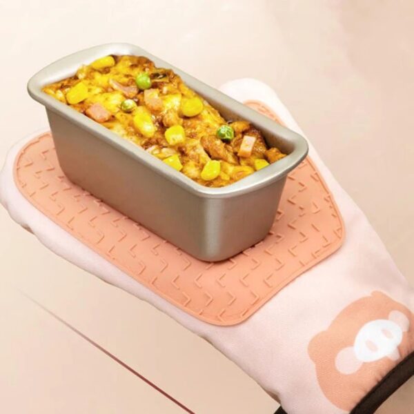 Heat Resistant Gloves Oven Mitts Silicone Non-slip Kitchen Gloves 1 Pair Green - Image 10