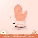 Heat Resistant Gloves Oven Mitts Silicone Non-slip Kitchen Gloves 1 Pair Pink - Image 5