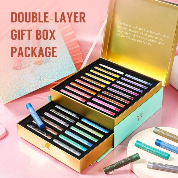 Paul Rubens Oil Pastels 36PCS Pearlescent Colours Soft Professional Oil Pastel - Image 16