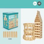 Wooden Building Blocks Balance Game Stacker Blocks 300PCS - Image 2