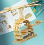 Wooden Building Blocks Balance Game Stacker Blocks 100pcs - Warm Colour - Image 10