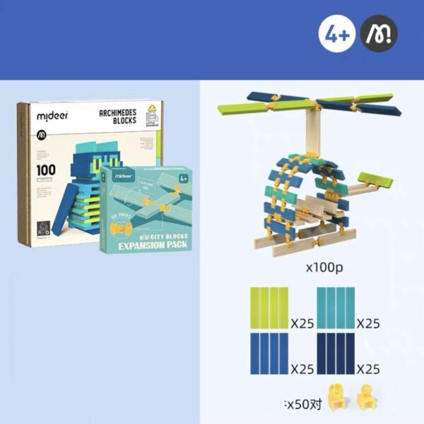 WechatIMG8446 Wooden Building Blocks Balance Game Stacker Blocks 100pcs - Cool Colour - Image 1