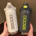 Stainless Steel Thermos Water Bottle With Straw Dual Drinking design 1.2 L White - Image 9