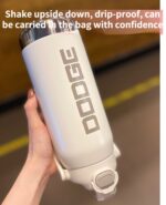 Stainless Steel Thermos Water Bottle With Straw Dual Drinking design 1.2 L Blue - Image 8