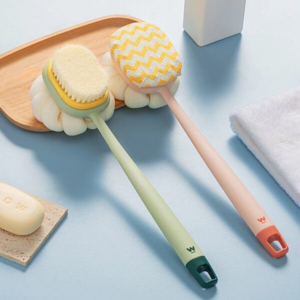 Bath Sponge Brush Long Handle 2 Pack - Image 2