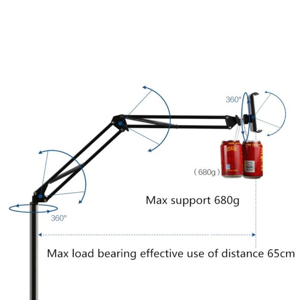 Tablet iPad Stand Floor Stand Adjustable Height - Image 10