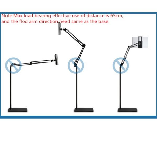 Tablet iPad Stand Floor Stand Adjustable Height - Image 11
