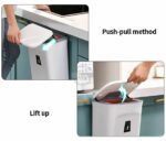 Rubbish Bin Door Hanging Trash Can Wall Mounted Bin - Grey Colour - Image 9