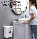 Rubbish Bin Door Hanging Trash Can Wall Mounted Bin - Grey Colour - Image 7