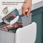 Rubbish Bin Door Hanging Trash Can Wall Mounted Bin - Grey Colour - Image 3