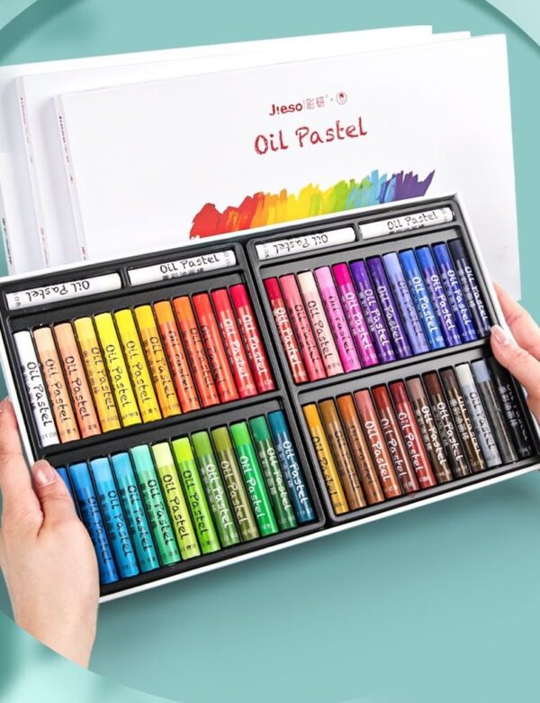 Super Soft Oil Pastels 48+4 PCS Easy Clean Silky Crayon Stick - Image 1