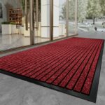 Door Mat Outdoor Anti Slip Doormat - Red 120x140