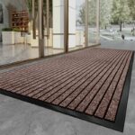 Door Mat Outdoor Anti Slip Doormat - Brown 120x140