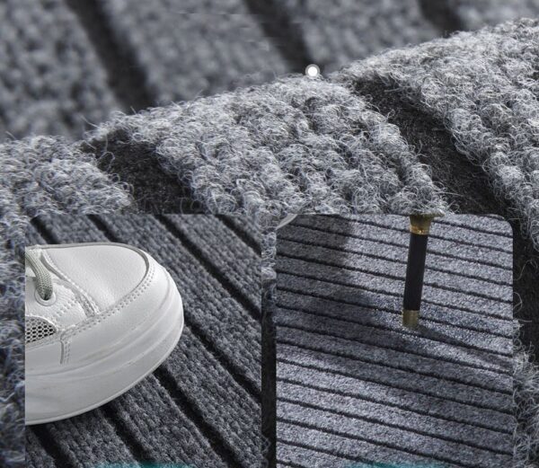 Door Mat Outdoor Anti Slip Doormat - Red 120x140 - Image 3