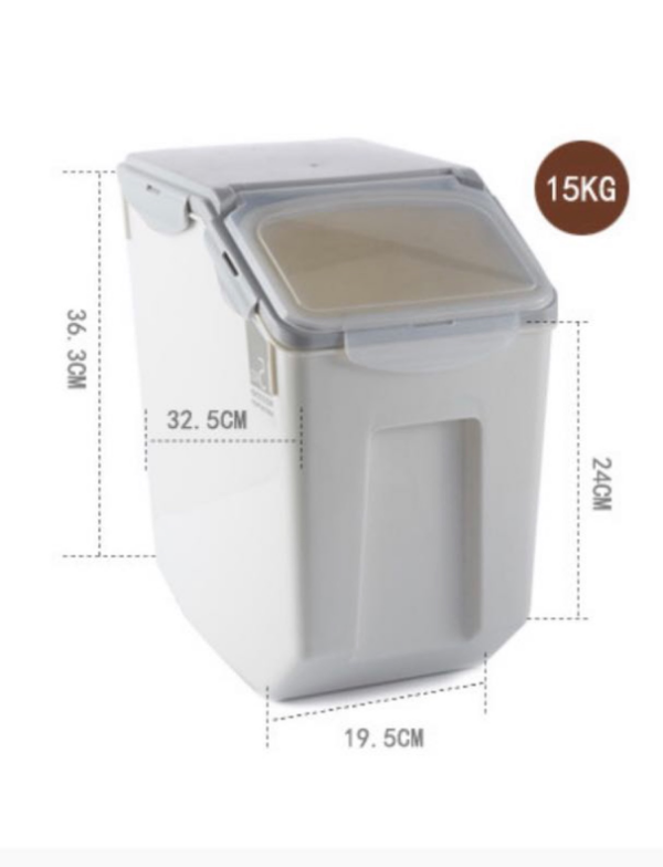 Dry Food Storage Container for Rice Grain Flour Pet Food Large - Image 2