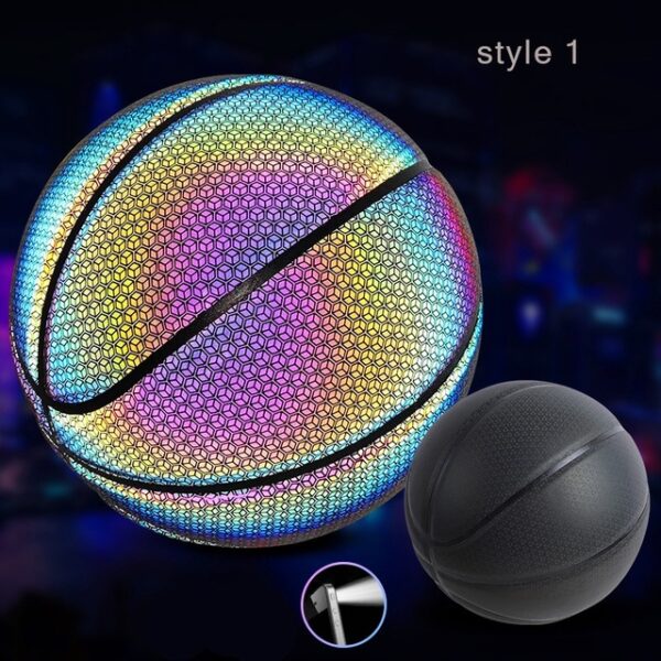 Luminous Basketball PU Basketball Black Size 7 - Image 4