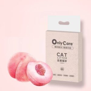 Food Grade Tofu Cat Litter flushable in toilet 6Lx6 bags (Peach)