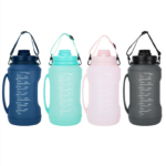 2L Large Water Bottle Foldable Food Grade Silicone Bottle PBA Free-Light Blue - Image 8