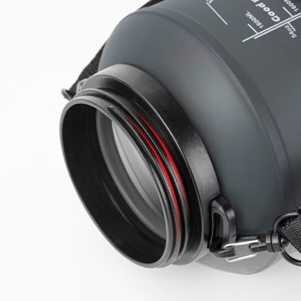 2L Large Water Bottle Foldable Food Grade Silicone Bottle PBA Free-Light Blue - Image 4