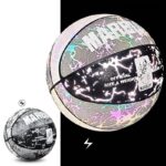 Luminous Basketball PU Basketball Size 7 - Grey&Black