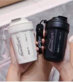 Travel Coffee Cup Portable Stainless Steel Thermos with Lid-White 480ML - Image 3
