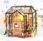 DIY dollhouse Jenny's Garden Wooden Doll House Miniature Furniture With LED - Image 3