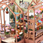 DIY dollhouse Jenny's Garden Wooden Doll House Miniature Furniture With LED - Image 4