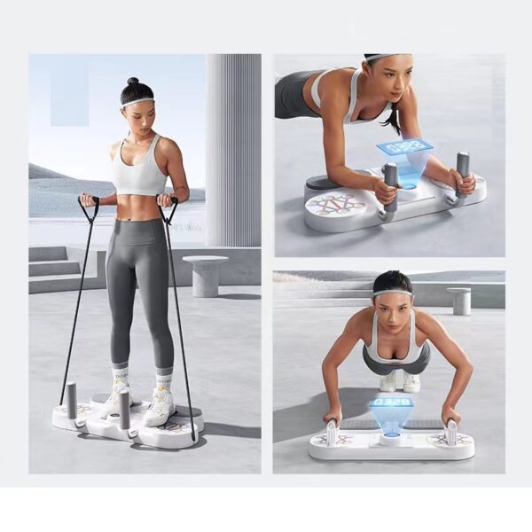 Push Up Bar Indoor Trainer Multifunction Planking Board - Black - Image 2