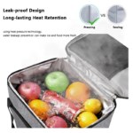 Cooler Bag Chilly Bag Portable Zipper Thermal insulated 24L Blue - Image 6