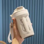 Travel Coffee Cup Portable Stainless Steel Thermos with Lid-White 480ML - Image 9