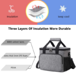 Cooler Bag Chilly Bag Portable Zipper Thermal insulated 24L Blue - Image 3