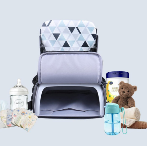 Portable Travel Booster Seat Mummy Bag - Triangle Pattern - Image 12