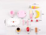 Wooden Decoration Cake Ice Cream Cutting Set Pretend Play Toy Gift Set - Image 2