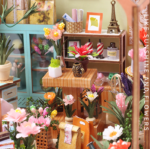 DIY dollhouse Jenny's Garden Wooden Doll House Miniature Furniture With LED - Image 5