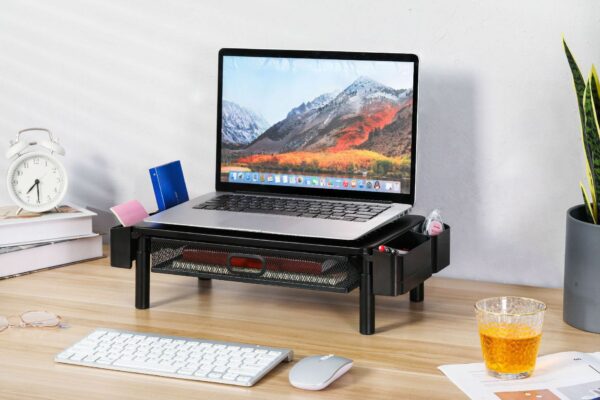 Computer Monitor Stand Riser with Draw Phone holder and Pen holder - Image 7